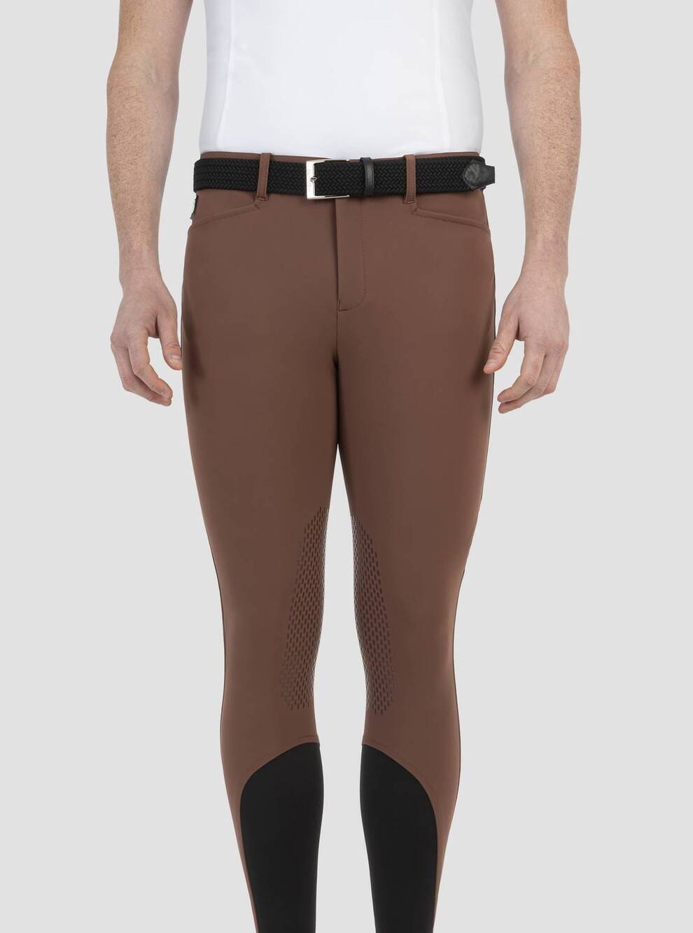 NEW EQUILINE celdok b-move knee grip breeches in chocolate lab